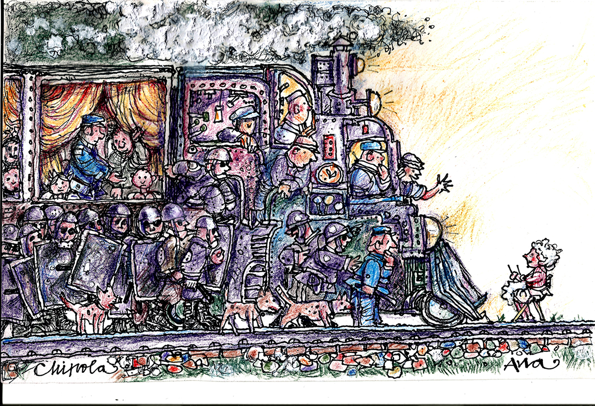 Ilustración "La abuela de las vías"