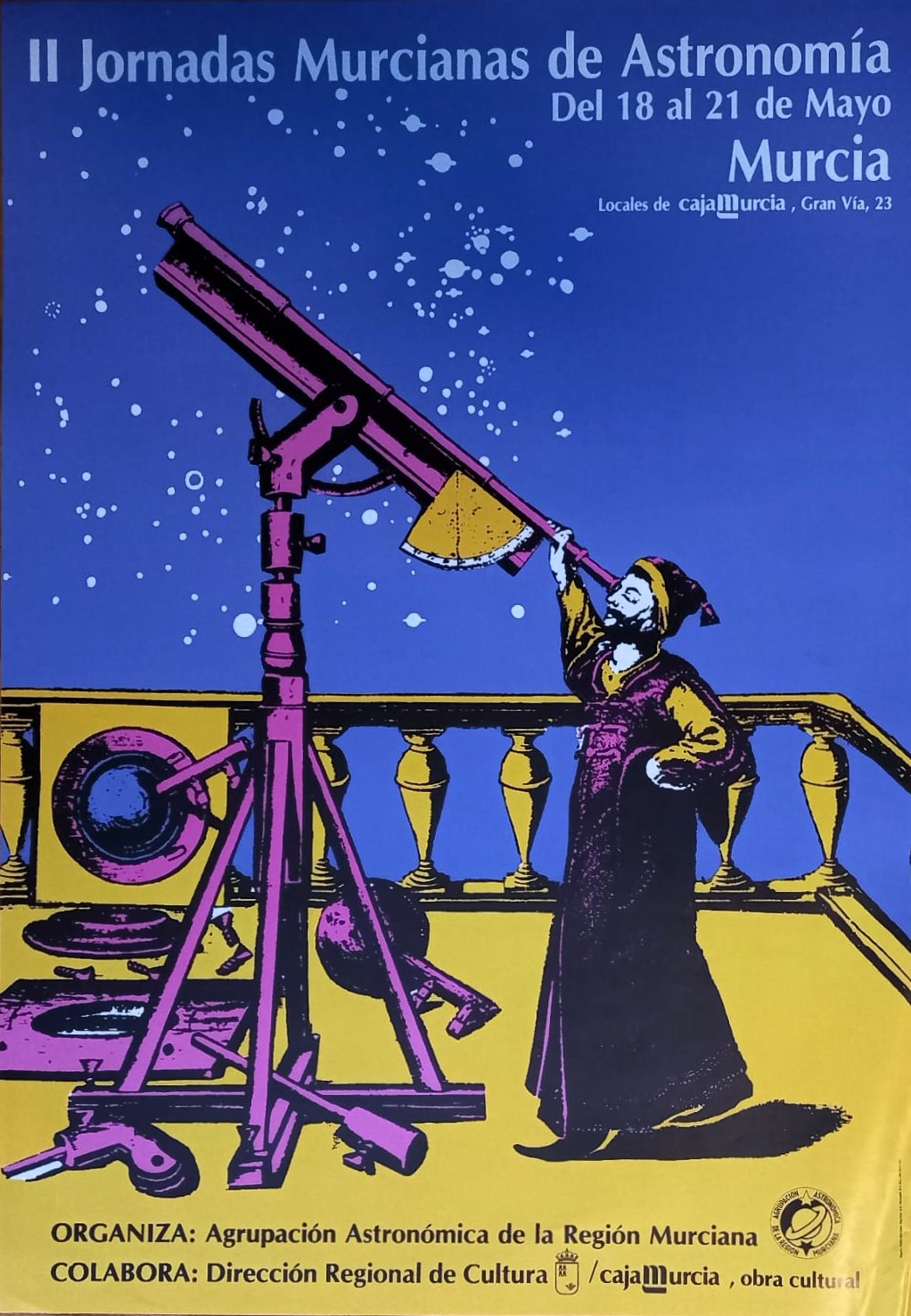 II Jornadas Murcianas de Astronomía, cartel